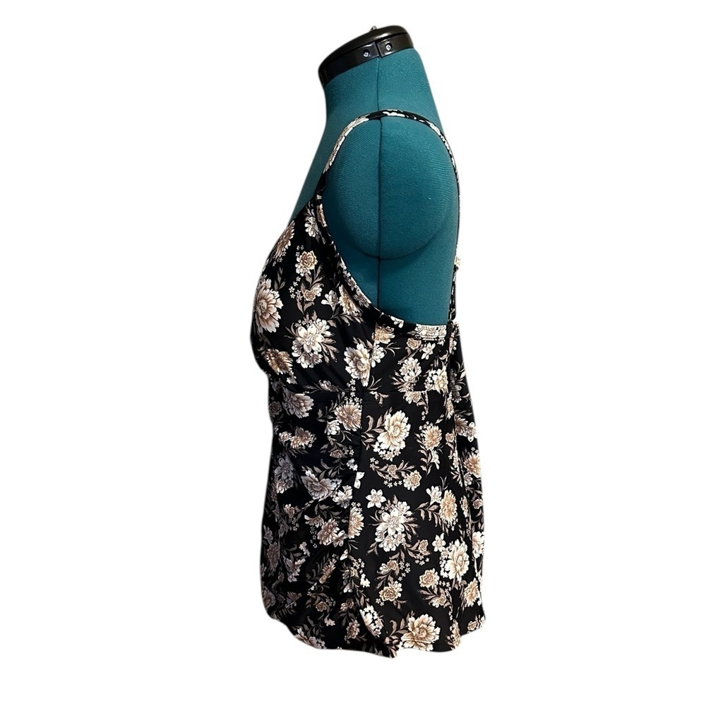 Aqua Couture Women's Swim Suit Top Size 2XL Black/Gold - Picture 3 of 11
